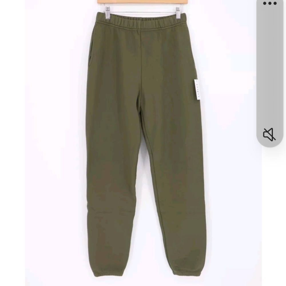 Velvet by Graham & Spencer Sabrina Autumn Fleece Olive Green Sweatpants Small